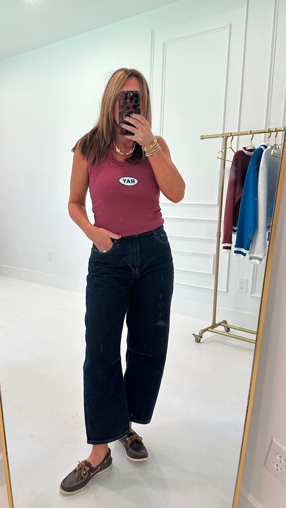 Casual outfit! 
Tank is Ray The Brand! Wearing size 26 in jeans and small tank. 

Fall Outfit | Casual Outfit | Jeans 

#LTKFindsUnder100 #LTKOver40 #LTKFallSale