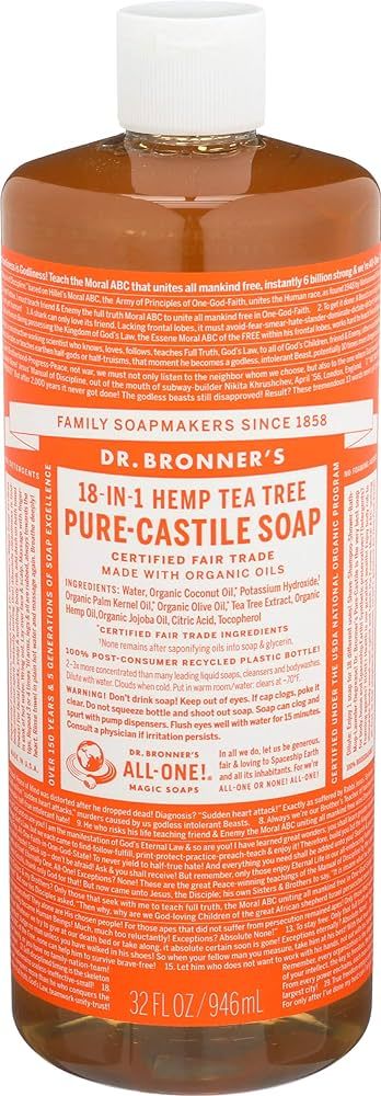 Dr.Bronner's Magic Soaps Pure Castile Soap - Tea Tree - 32 oz | Amazon (US)