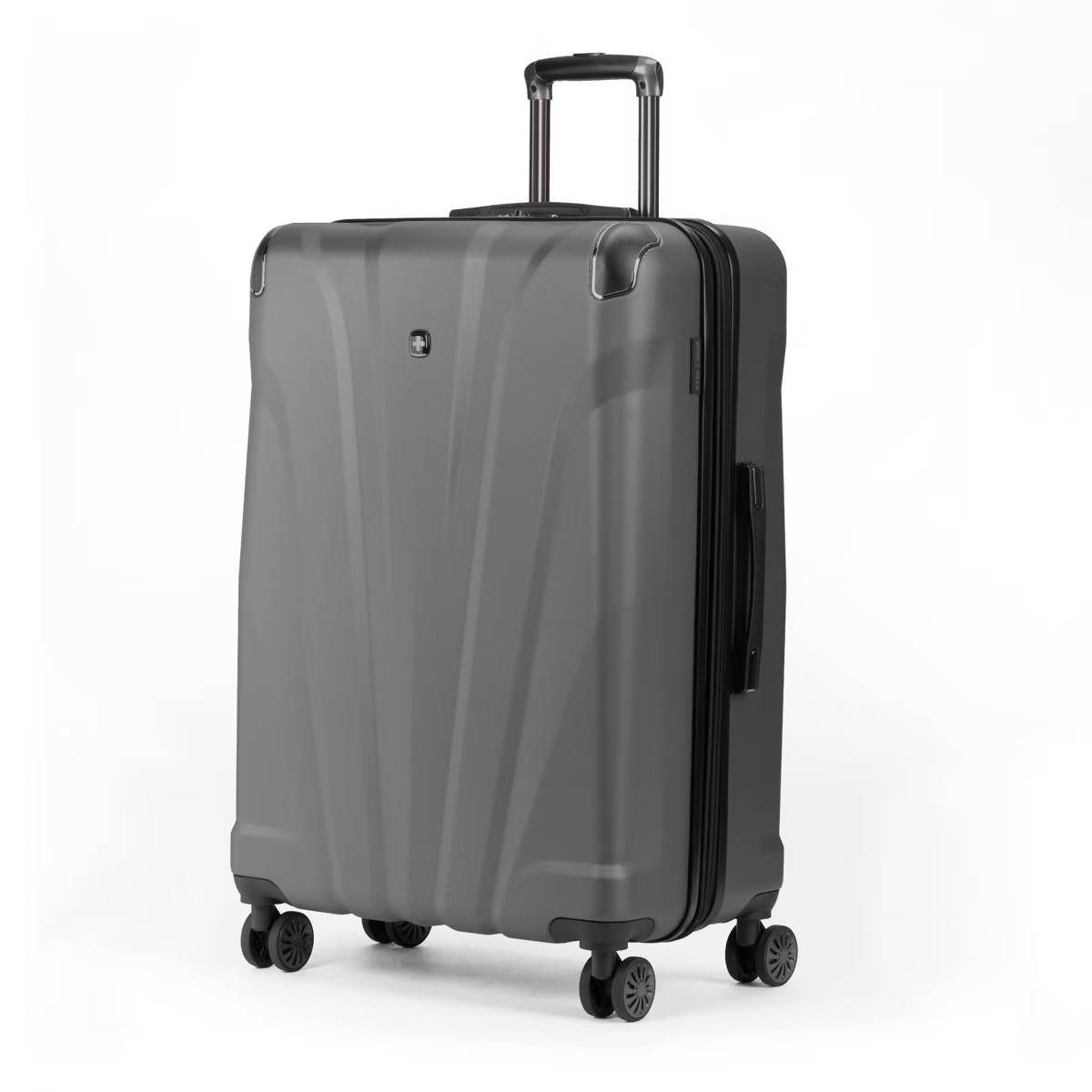 SWISSGEAR Cascade Hardside Large Checked Suitcase - Dark Gray: Tear-Resistant ABS | Target