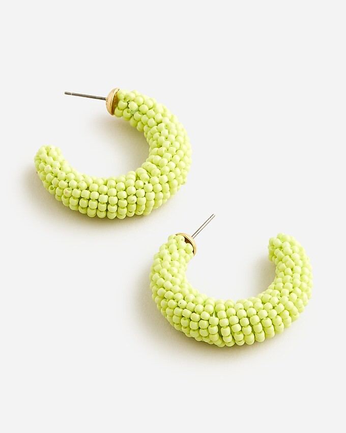 Chunky beaded hoop earrings | J. Crew US