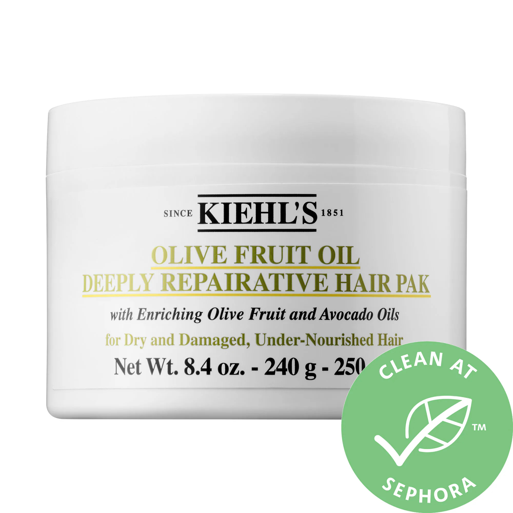 Kiehl's Since 1851 Olive Fruit Oil Deeply Repairative Hair Pak 8.4 oz/ 250 mL | Sephora (US)
