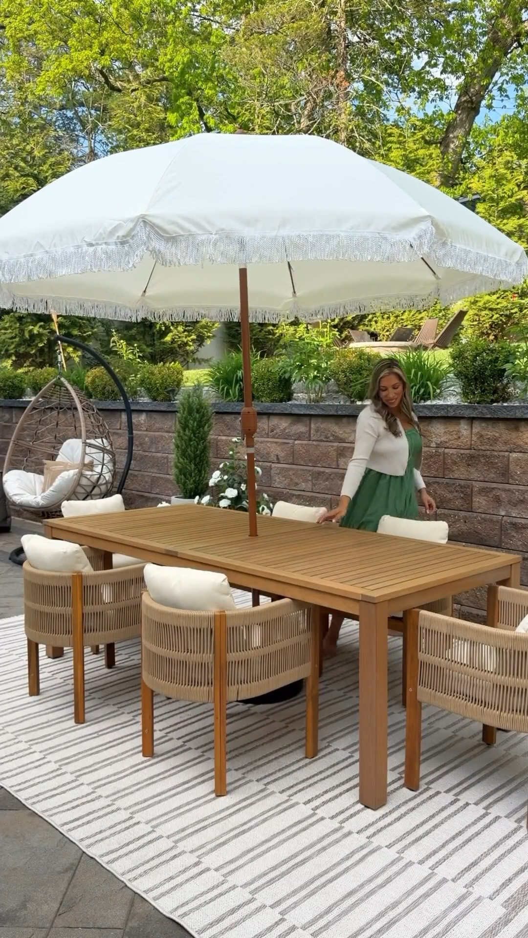 This outdoor refresh came together even better than imagined 🤍🌿✨

The layered textures, warm tones, cozy seating, and natural details make the whole space feel elevated, relaxing, and designer-inspired without feeling overdone 😍

It finally feels like the perfect spot for slow summer dinners, hosting friends, and spending as much time outside as possible ☁️✨

#outdoorliving #patiodecor #neutralhome #modernorganic #designerlookforless #outdoorinspo #cozyhome #backyardgoals

#LTKHome #LTKSaleAlert #LTKSeasonal