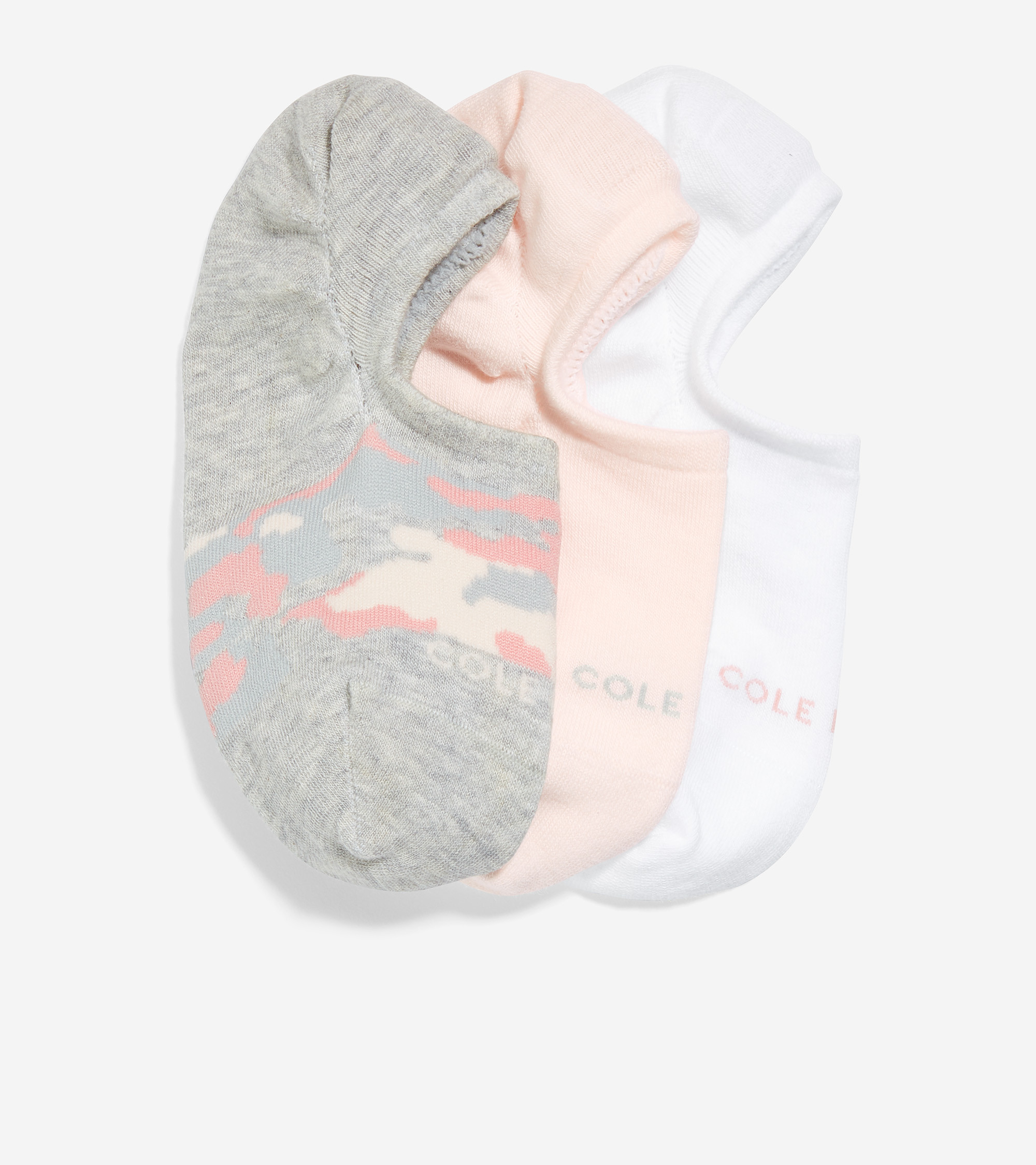 Women's 3-Pair Camo Sneaker Liner Socks in Grey Heather | Cole Haan | Cole Haan (US)