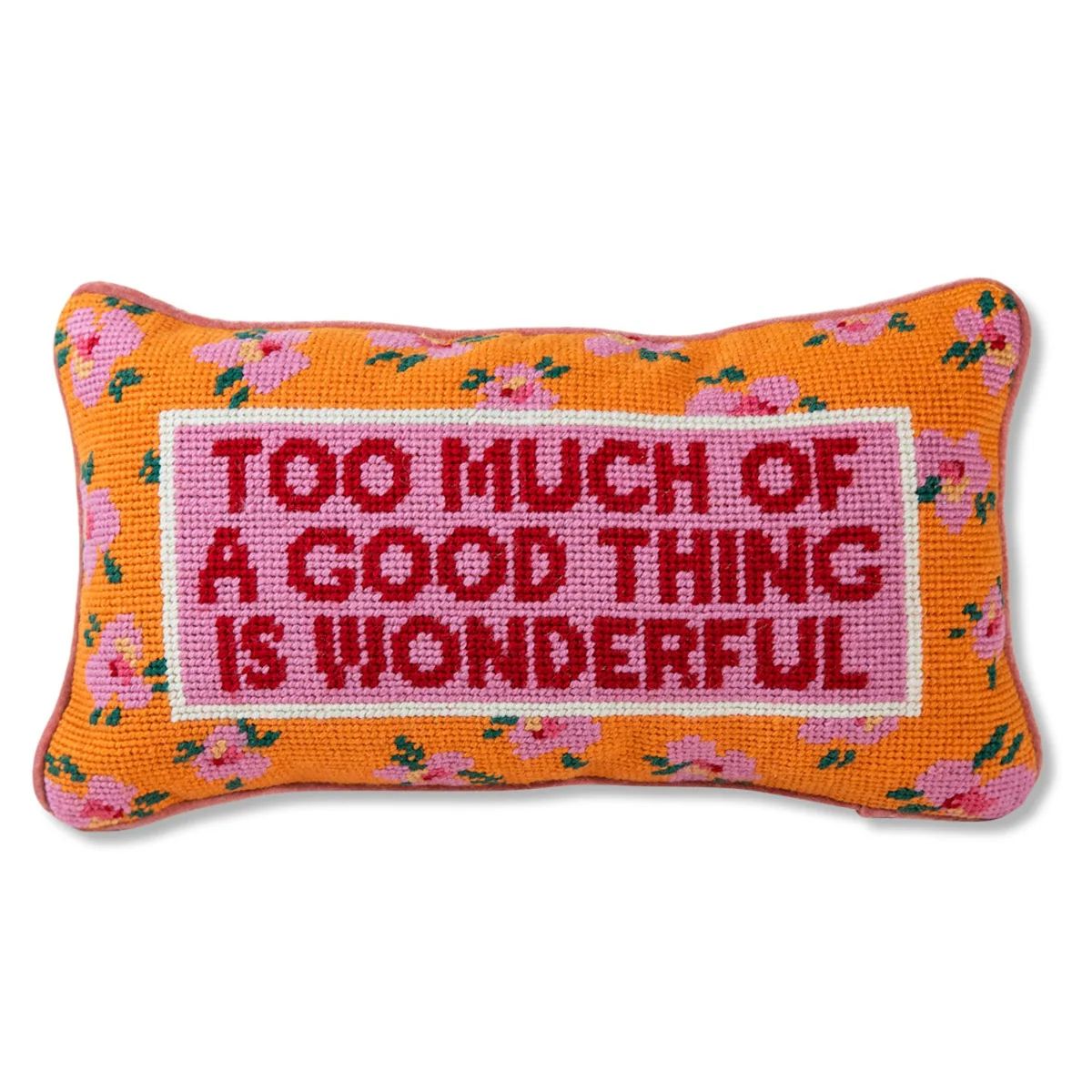 Furbish Studio - Too Much of a Good Thing Needlepoint Pillow | Furbish Studio