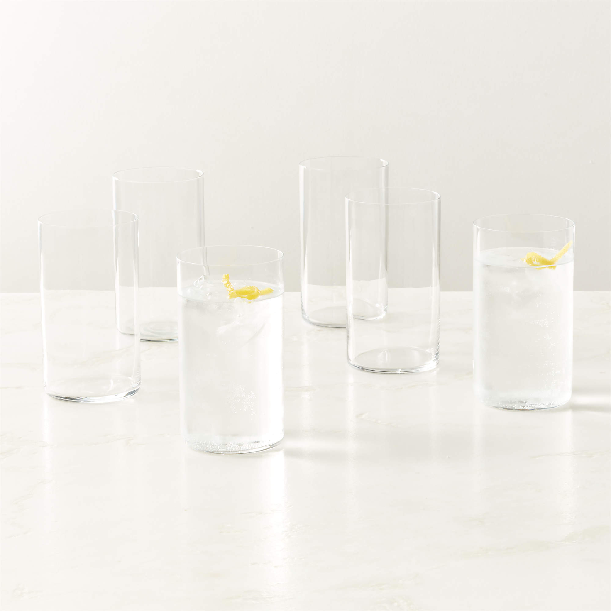 Boaz Clear Cooler Glasses Set of 6 + Reviews | CB2 | CB2