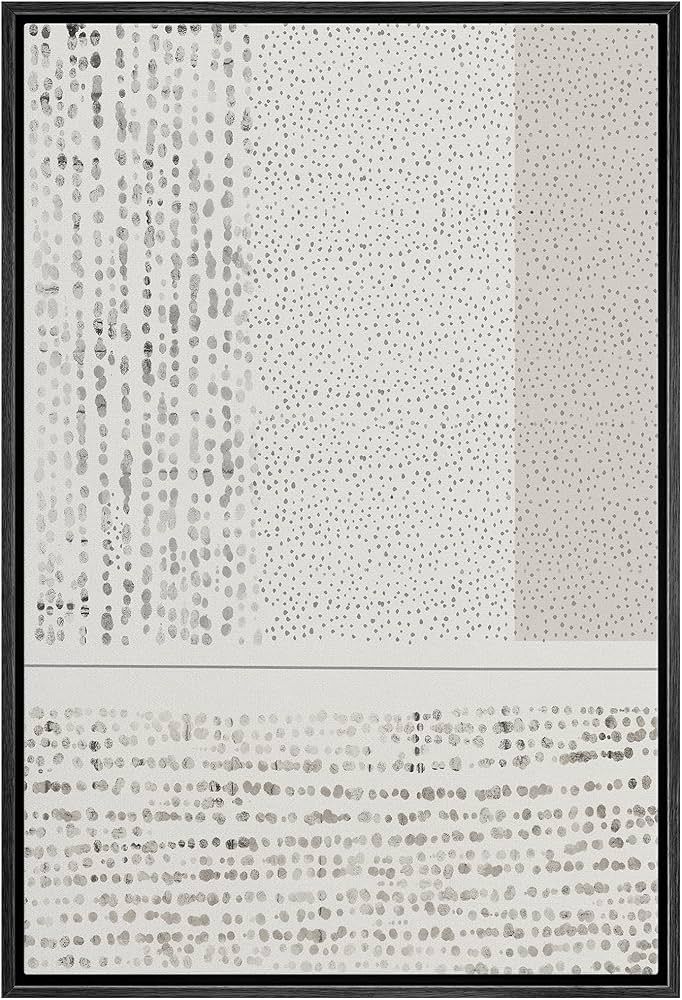 IDEA4WALL Framed Canvas Print Wall Art Duotone Gray, Black, White Landscape Abstract Geometric Il... | Amazon (US)
