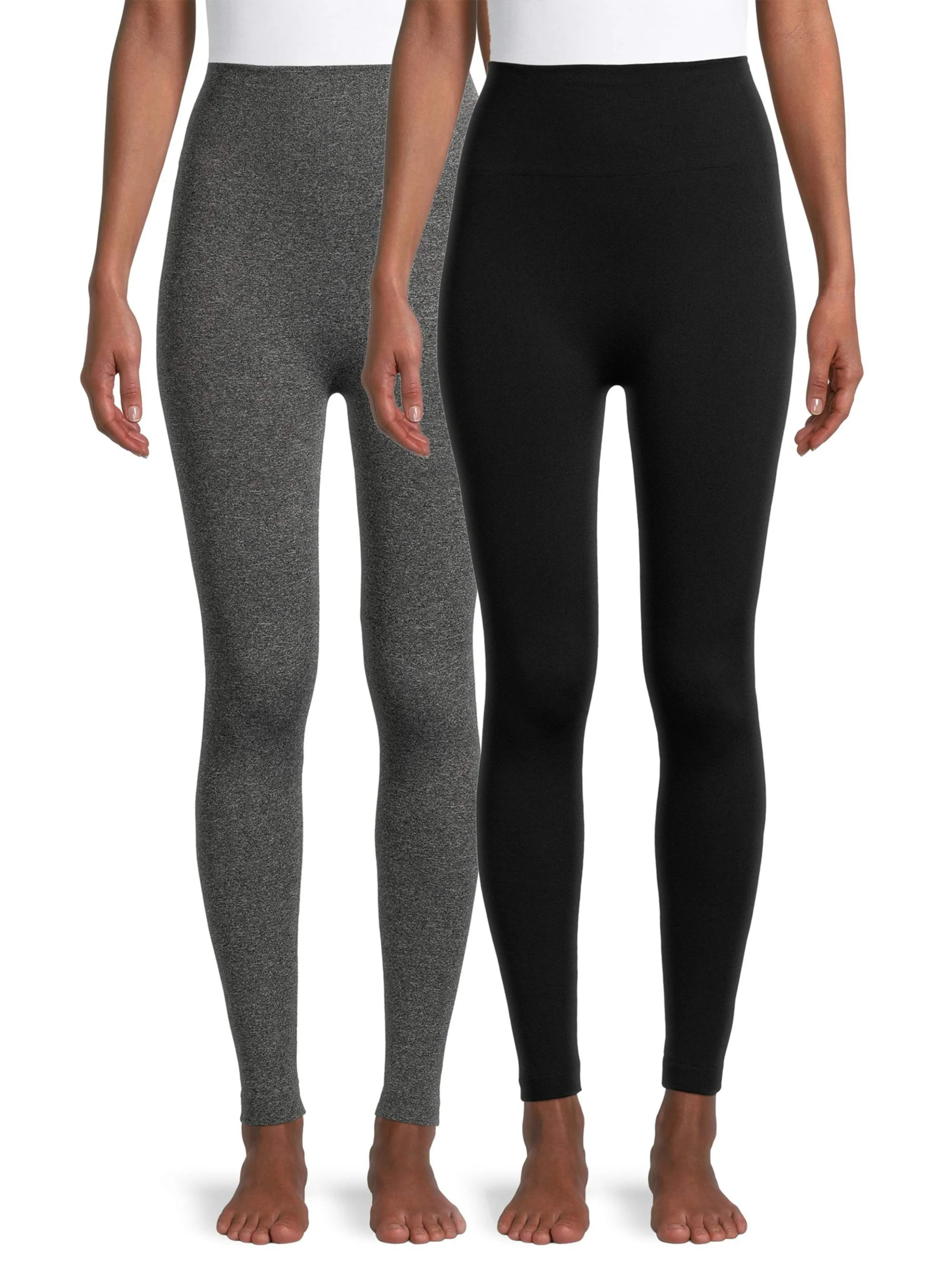Feathers Women's Active Fleece Leggings, 2-Pack | Walmart (US)