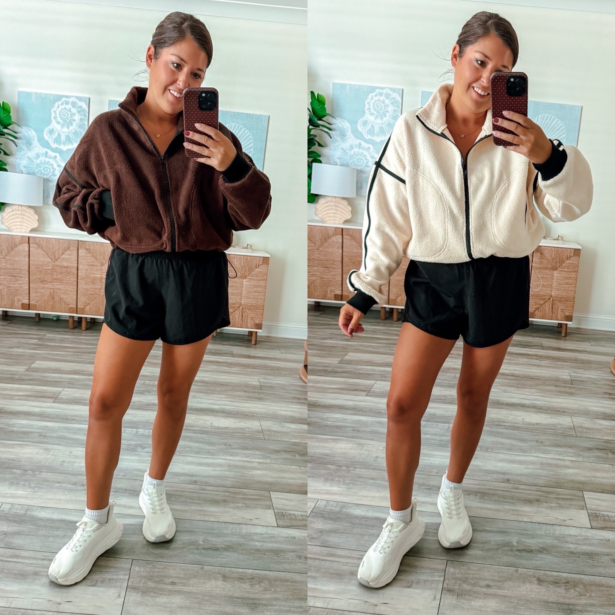 Fall activewear, fleece zip ups 

Wearing medium

#LTKActive
