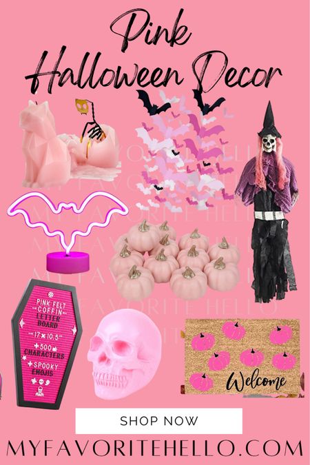 Pink Halloween decor #pinkhalloween 

#LTKSeasonal #LTKHalloween #LTKhome