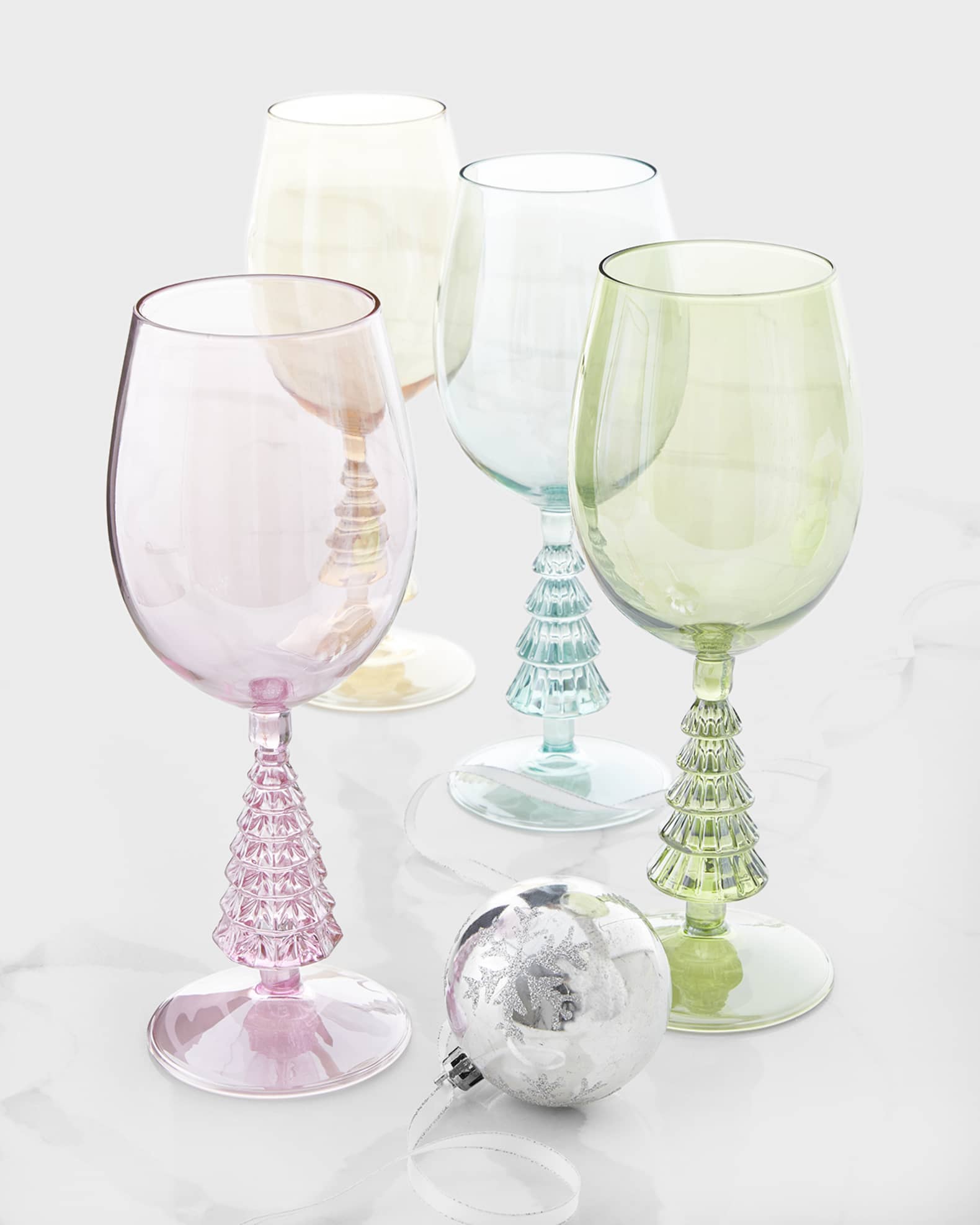 Christmas Tree Wine Glasses in Gift Box, Set of 4 | Neiman Marcus