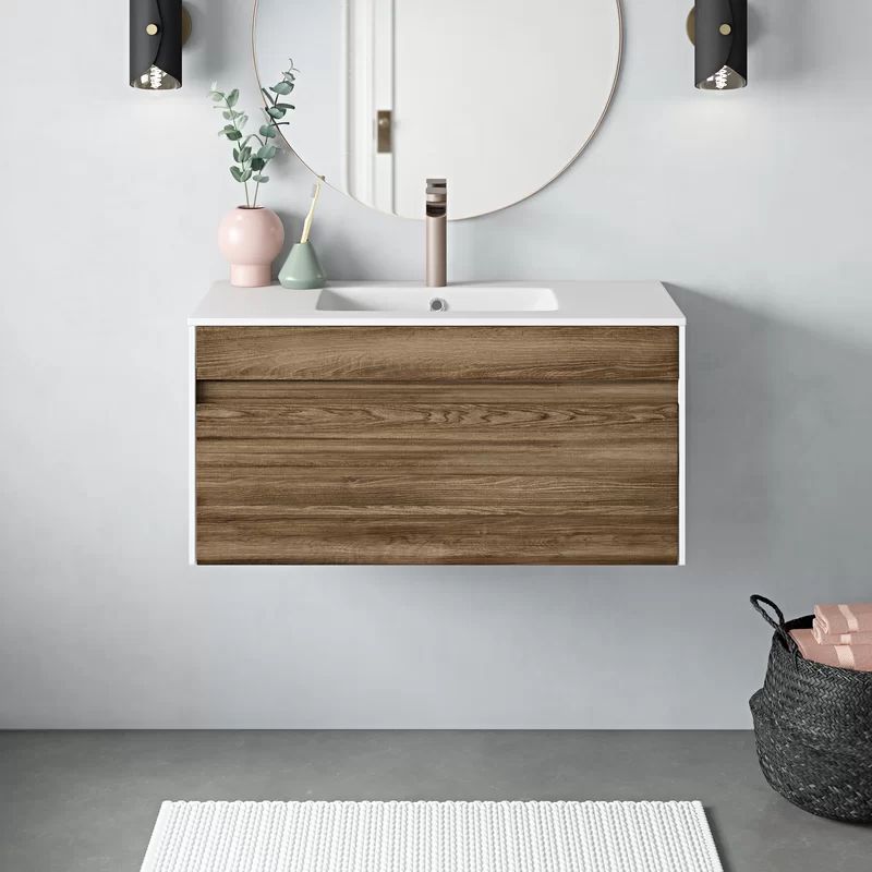 Frida 36" Wall-Mounted Single Bathroom Vanity Set | Wayfair North America