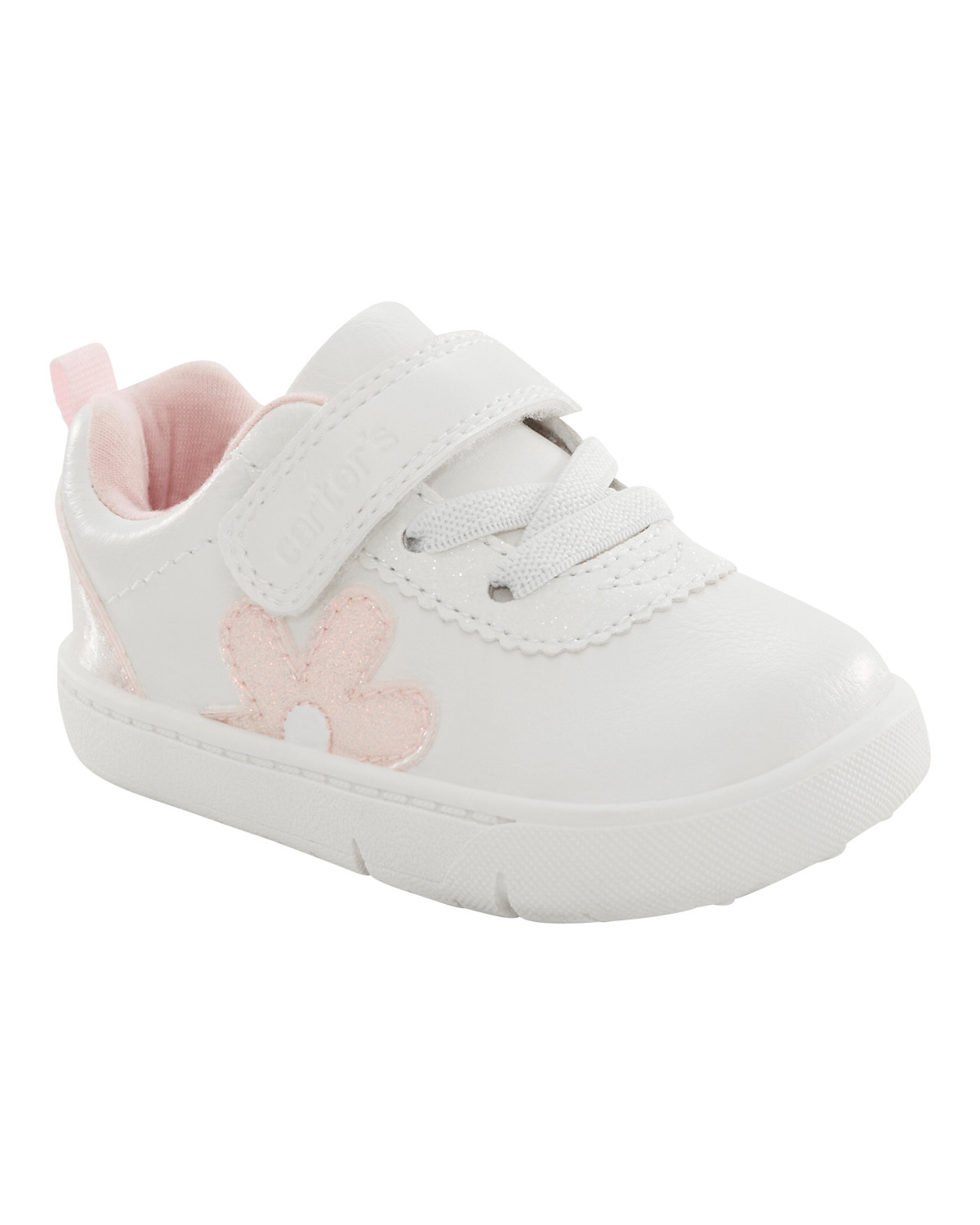 Every Step® First Walker  Flower Casual Sneakers - White - Carter's | Carter's | Carter's Inc