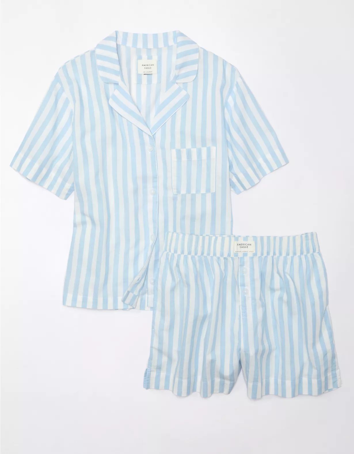 AE Striped PJ Top & Shorts Set | American Eagle Outfitters (US & CA)