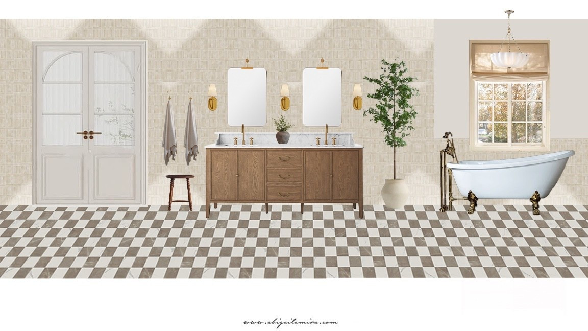 This design proves that classic doesn’t have to mean old-fashioned. With a thoughtful mix of texture, tone, and timeless materials, you can create a bathroom that feels elegant, inviting, and undeniably current.

Whether you’re renovating your primary suite or refreshing a guest bath, this look offers endless inspiration for a warm, sophisticated retreat that feels uniquely yours. See the full post at www.abigailamira.com

#LTKFamily #LTKHome #LTKmorningroutine