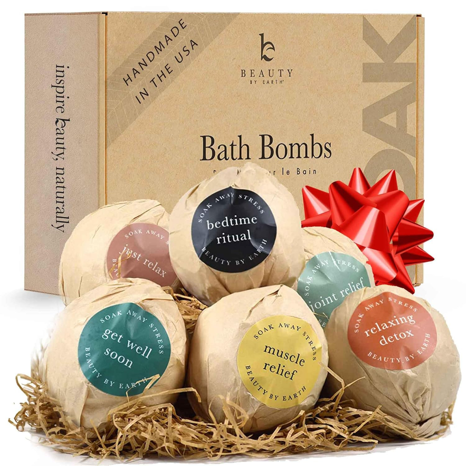 Bath Bomb Gift Set - USA Made with Natural & Organic Ingredients, Christmas Gifts for Women & Sto... | Amazon (US)