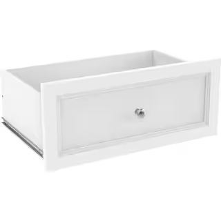 Selectives 9.92 in. H x 23.46 in. W White Wood Drawer | The Home Depot