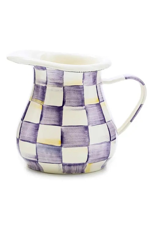 MACKENZIE CHILDS Violet Check Enameled Steel Creamer Jug at Nordstrom | Nordstrom