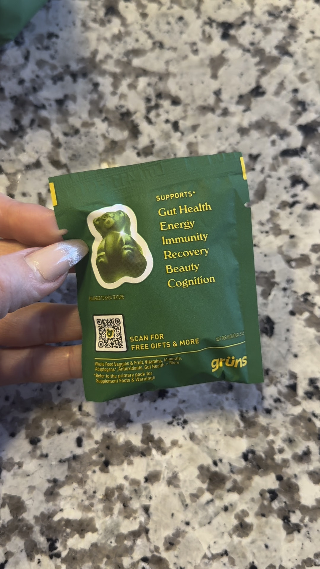🌿✨ Exciting news! I finally restocked my  favorite Sugar-Free Grüns Super Greens Gummy Bears! 🙌💚 My guilt-free trick to staying healthy that actually tastes delicious! 😋 First time trying the sugar-free version and it's a game-changer - so yummy! Packed with 21+ vitamins and minerals, prebiotics for digestive health, and adaptogens. The perfect way to treat yourself right at just $1.70 per serving. Who else is obsessed with these gummies? 🌟 #HealthyTreat #SuperGreensGummies #SugarFreeDelight #VitaminsAndMinerals #GummyBearLove

#LTKFamily #LTKBeauty #LTKFitness