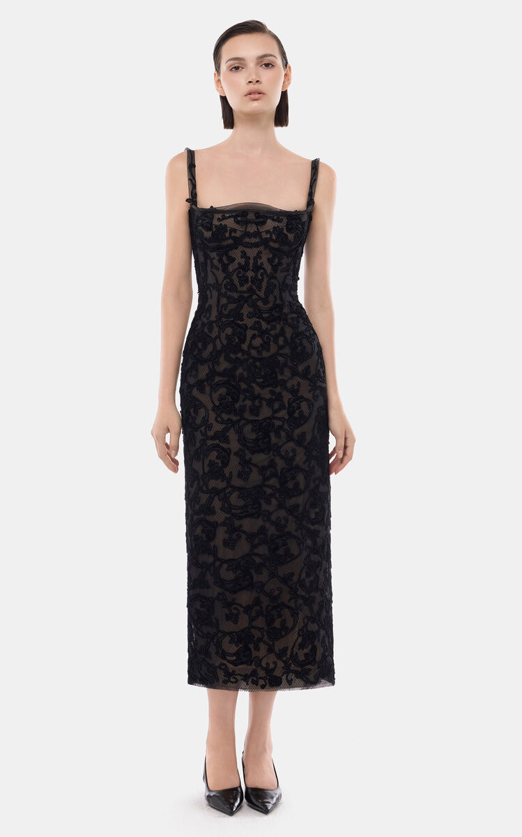 Straight-Neck Bodice Midi Dress By Montsand | Moda Operandi | Moda Operandi (Global)