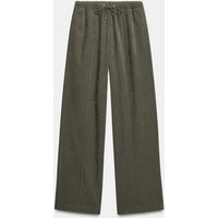 Zara - Wide Leg Elastic Waist Pants - Khaki - S - Woman | Zara US