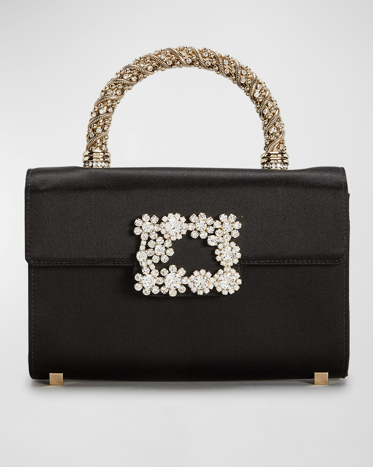 Flower Jewel Mini Top-Handle Bag | Neiman Marcus