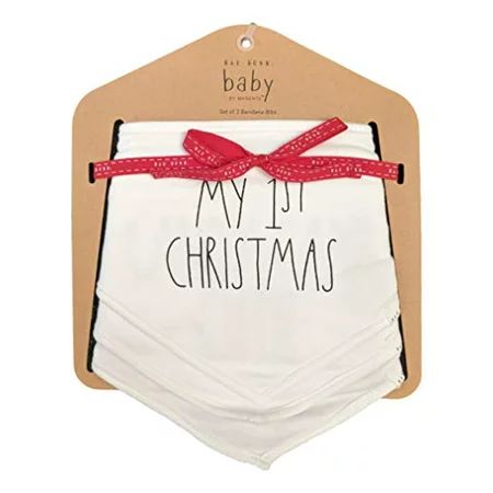 Rae Dunn Baby by Magenta My 1st Christmas Candy Cane Cutie Merry Everything Set of 3 Bandana Bibs | Walmart (US)