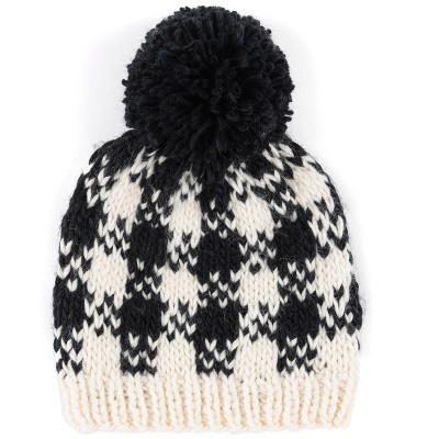 Shiraleah Black and White Checkered Lafayette Beanie | Target