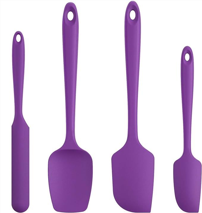 U-Taste Silicone Spatula Set with 600 Degrees Fahrenheit Heat Resistant (Purple) | Amazon (US)