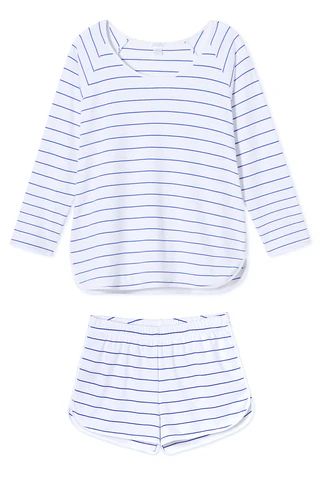 Pima Long-Short Set in Cobalt | LAKE Pajamas