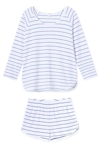 Pima Long-Short Set in Cobalt | LAKE Pajamas