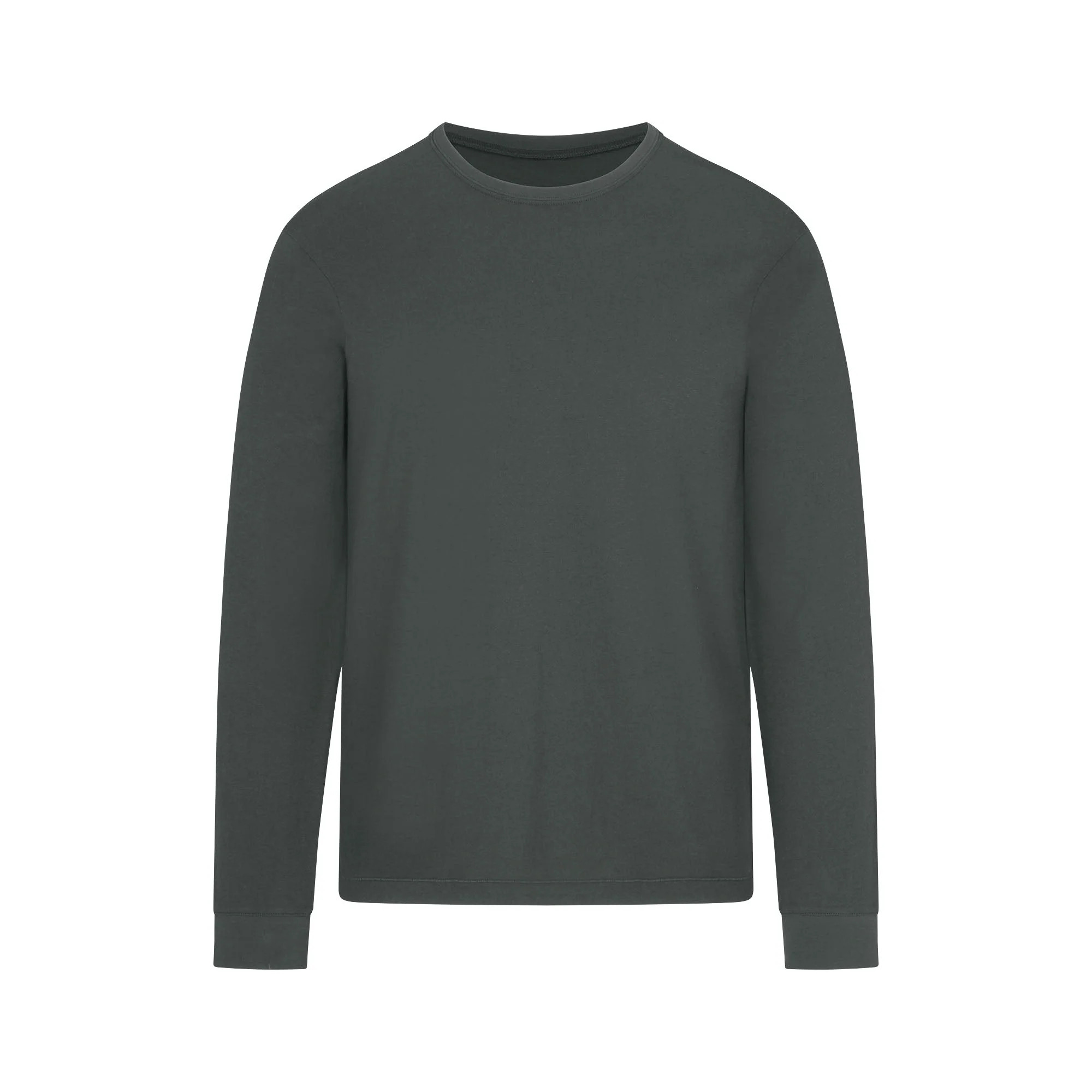 SKIMS COTTON MENS CLASSIC LONG SLEEVE T-SHIRT | DEEP SEA | SKIMS (US)