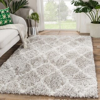Lakely Trellis Light Gray/ White Area Rug - 8'10" x 12' | Bed Bath & Beyond