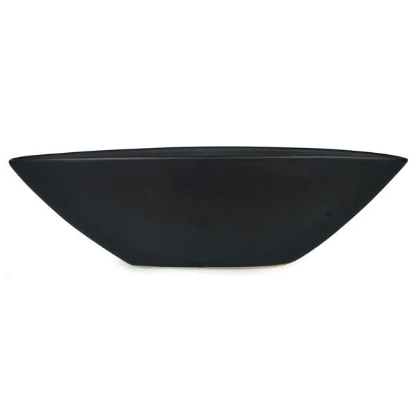Gorshtein Ceramic Oval Decorative Bowl in Black | Wayfair North America