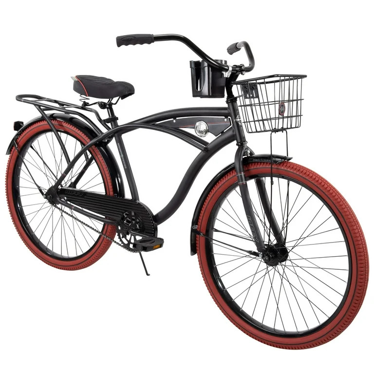Huffy 26” Nel Lusso Men's Cruiser Bike, Matte Black - Walmart.com | Walmart (US)