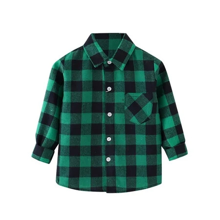 Toddler Baby Hoodie Plaid Flannel Hooded T-Shirt Top Button Hooded Plaid Shirt Red Plaid Flannel Outfit T-Shirt Kids Tops Clothes | Walmart (US)