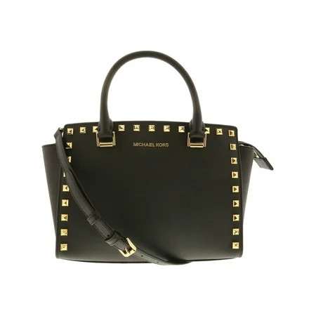 Michael KorsMichael Kors Women's Selma Stud Medium Top Zip Leather Satchel Top-Handle Bag - Black... | Walmart (US)