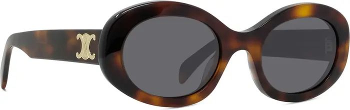 CELINE Triomphe 52mm Oval Sunglasses | Nordstrom | Nordstrom