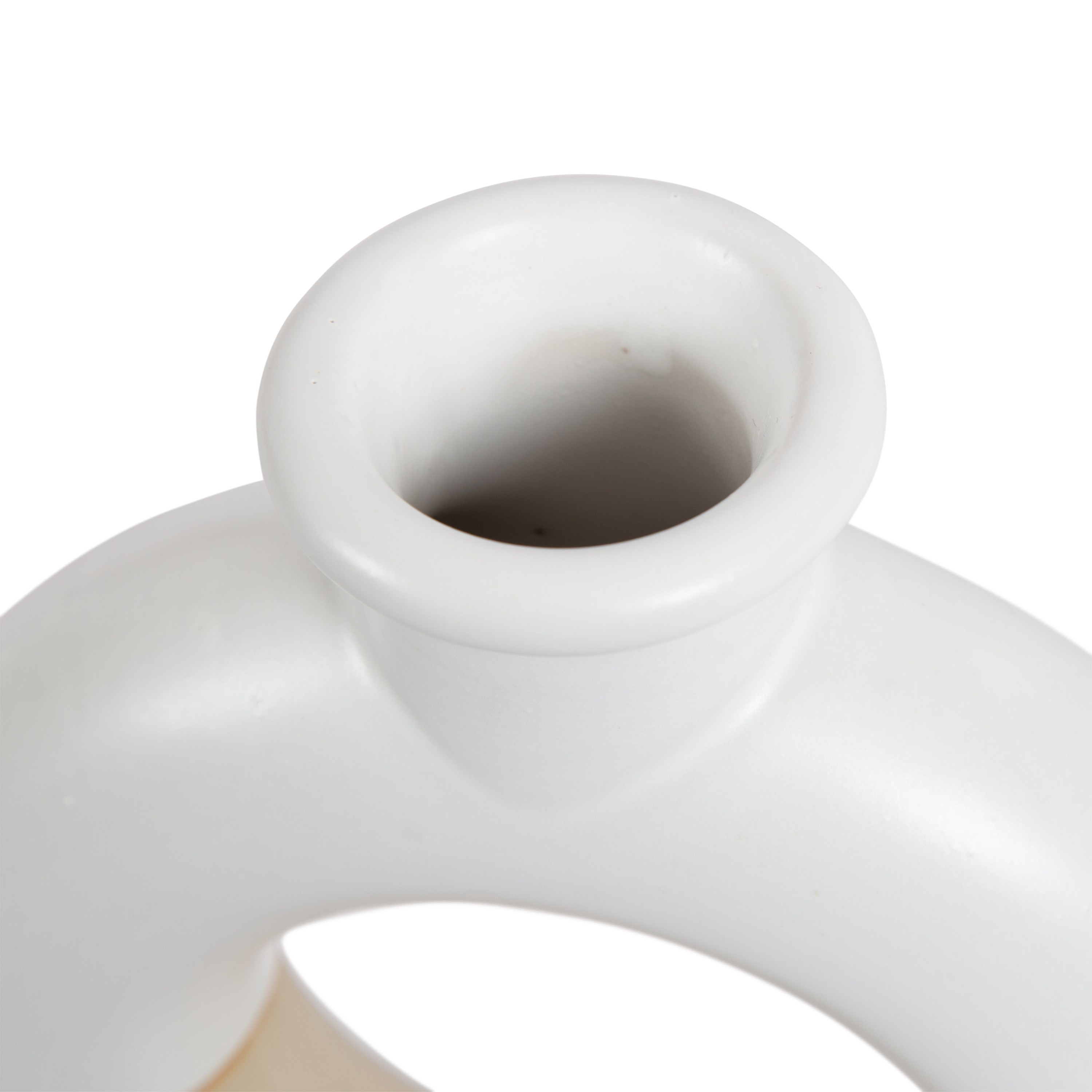 DesignOvation 7.5" Donut Two-Tone Ceramic Vase | Walmart (US)