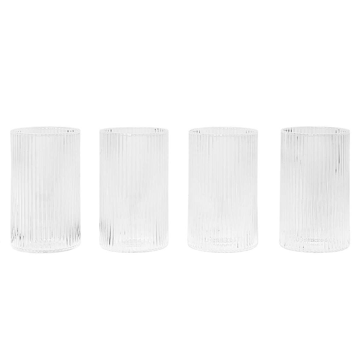 ferm LIVING Ripple Verrines glasses, 4 pcs, clear | Finnish Design Shop (FI)