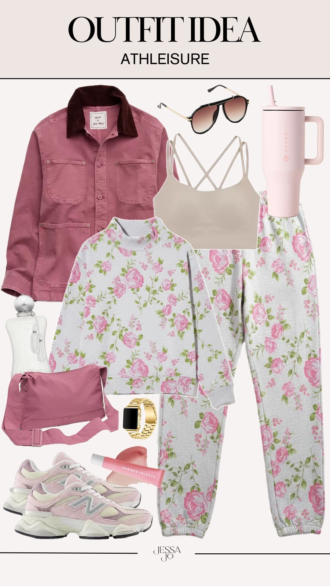 Comfy cute winter athleisure outfit. Winter outfit idea. Floral matching lounge set. Target fashion. Target new arrivals. Spring barn jacket. Target spring outfit idea. Pink new balance 9060. Pink hydrojug. Pink floral matching set  

#LTKSeasonal #LTKootd #LTKSaleAlert