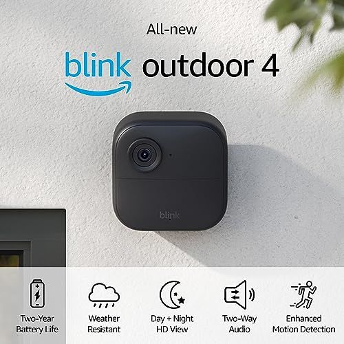 All-new Blink Outdoor 4 (4th Gen) – Wire-free smart security camera, two-year battery life, two... | Amazon (US)