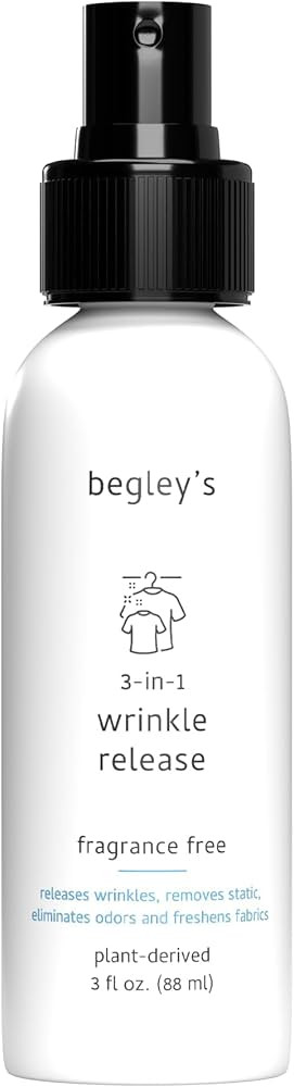 Begley's 3-in-1 Wrinkle Remover, Quick Fix Wrinkle Release, Static Cling Remover, Odor Eliminator... | Amazon (US)