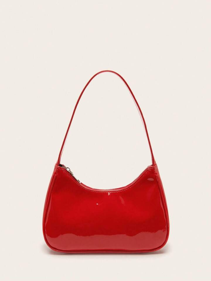 Hobo Tasche mit Fluoreszierend Rot Funky PU | SHEIN