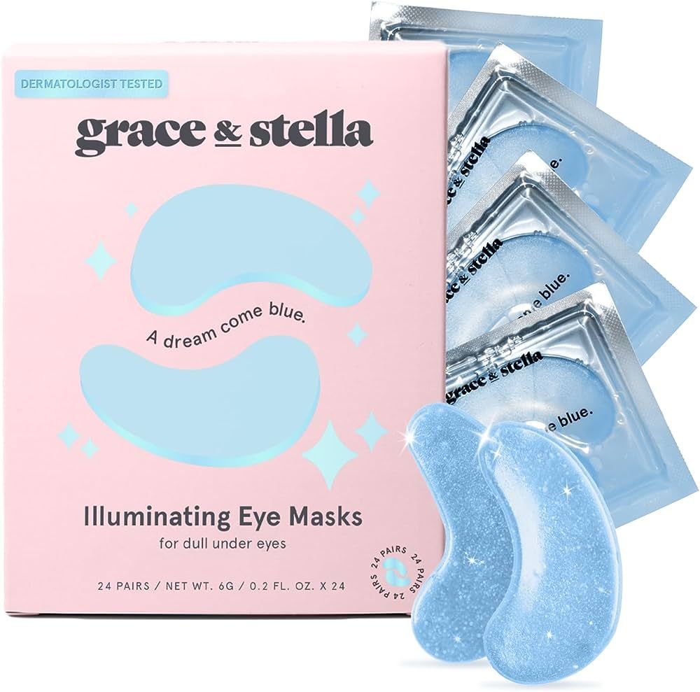 Award Winning Under Eye Mask (Blue, 24 Pairs) Reduce Dark Circles, Puffy Eyes, Undereye Bags, Wri... | Amazon (US)