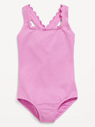 Textured One-Piece Swimsuit for Girls | Old Navy (US)