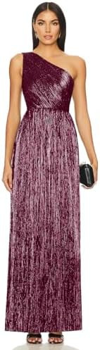 Women's Elegant Maxi Formal Dresses One Shoulder Pleated A-Line Long Evening Party Gowns | Amazon (US)