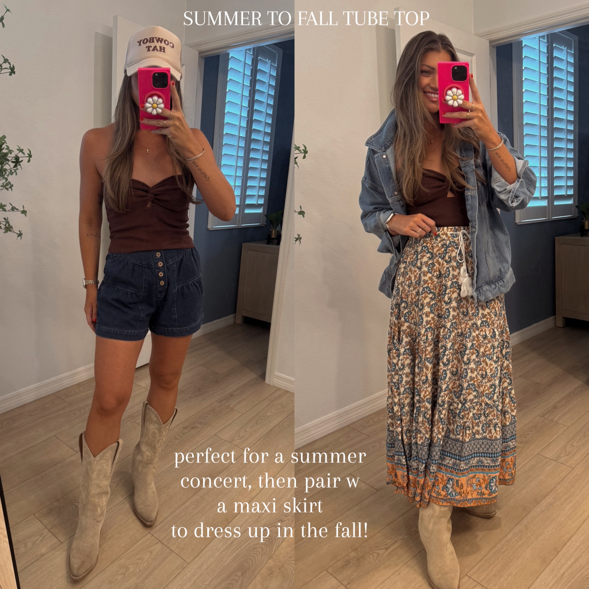 Swipe over for all 3 Amazon items styled 2 ways! *Sizing help: did my true small in everything except sized down go XS striped sweatshirt & green pants. And size down to 2 jean shorts - go down!! They run big. & did my true to size 2/26 in the fabulous waist snatching jeans! 
👉🏻 I’m allll about getting the most bang for your buck when shopping and figuring out how to style items for multiple seasons! Feel free to save this reel and use it as inspo shopping your own closet so you’re ready when fall comes around with things you may already have that are similar! OR shop my exact items below here 🫶🏻 *Which one is your fave??? Sooo many of my favorite Amazon items here 😍 #amazonfinds #amazonstyle #amazonfashionfinds #amazonfashion #summertofall #datenight #datenightoutfit #vegasoutfit #girlsnight #momoutfits #casualoutfitideas #countryconcertoutfit 