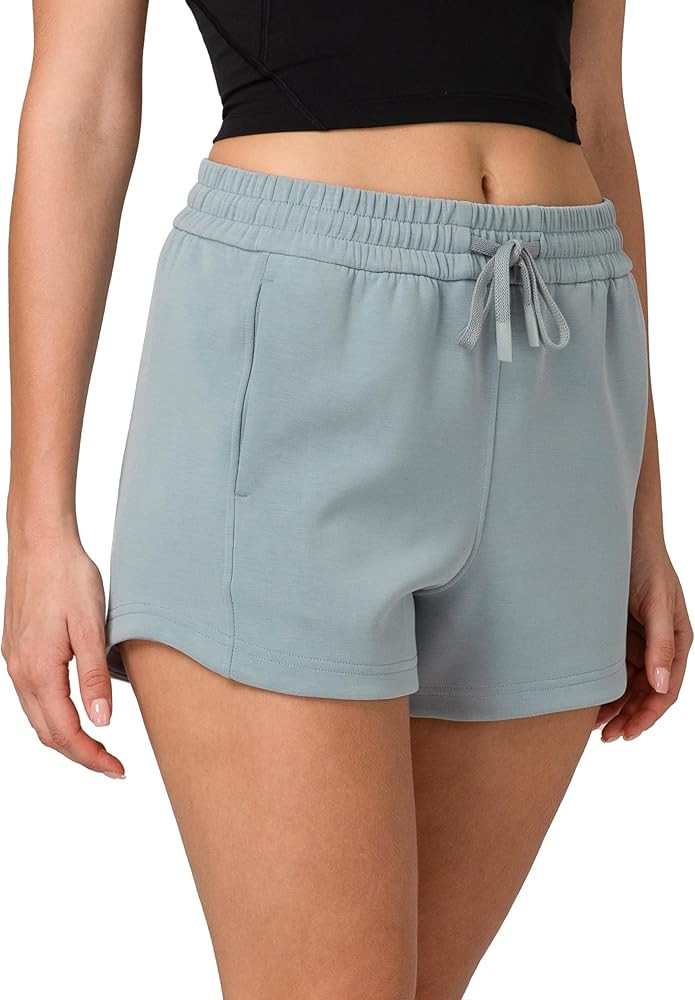 Colorfulkoala Modal Women's High Waisted Sweat 4'' Shorts with Pockets | Amazon (US)