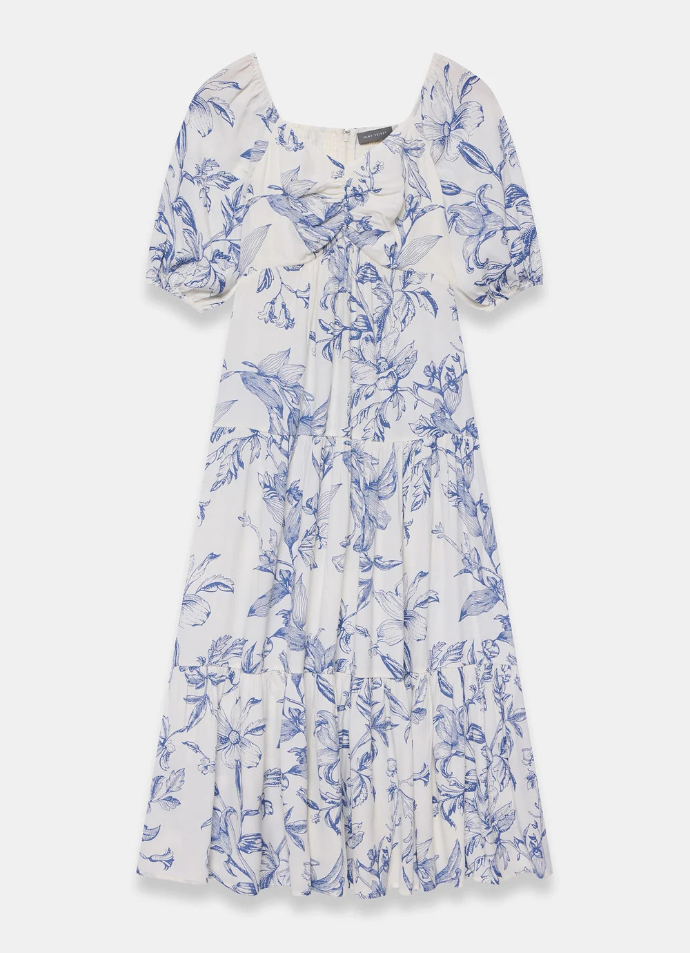 Blue Floral Print Maxi Dress | Mint Velvet
