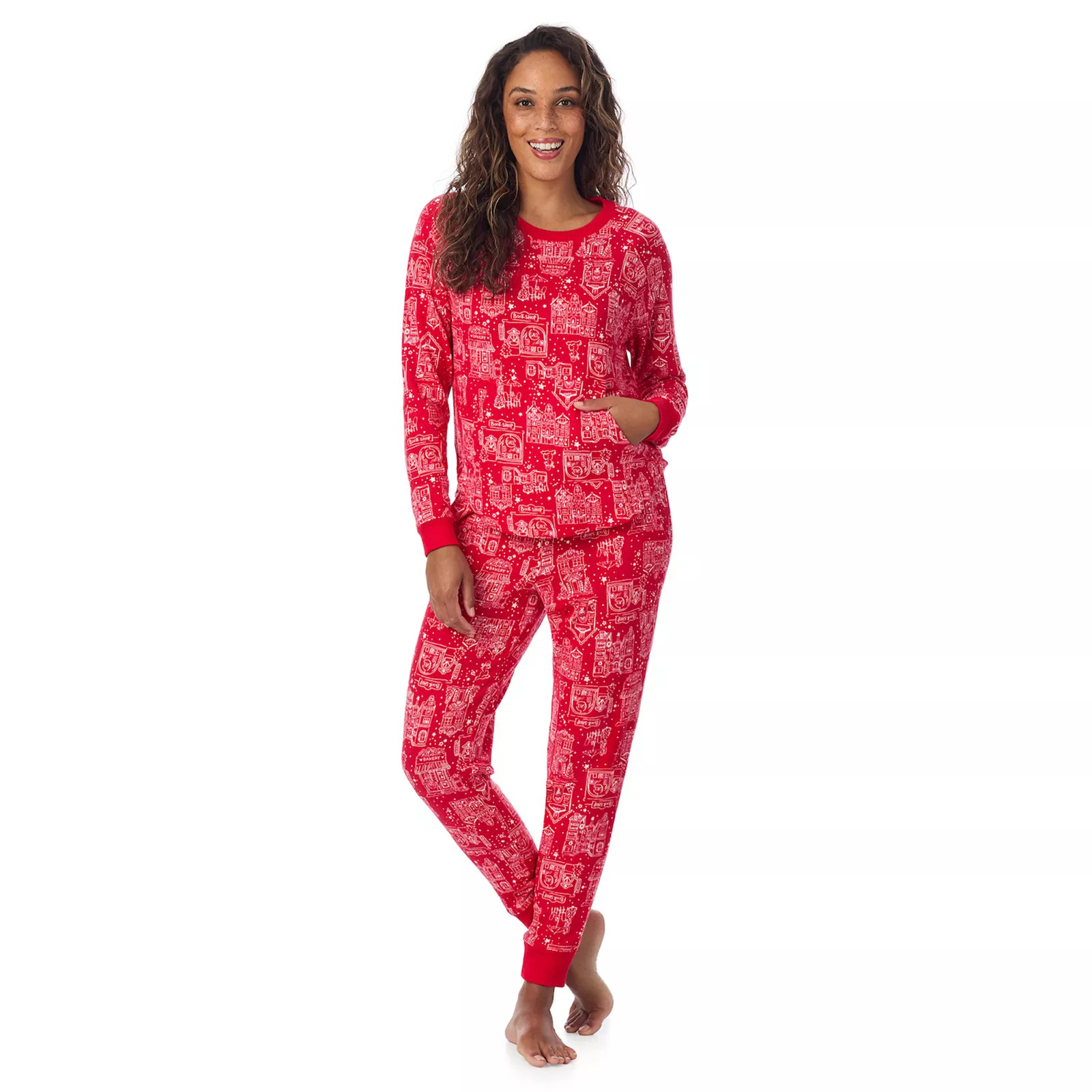 Women's Tall Cuddl Duds® Sweater Knit Pajama Top & Pajama Jogger Set | Kohl's